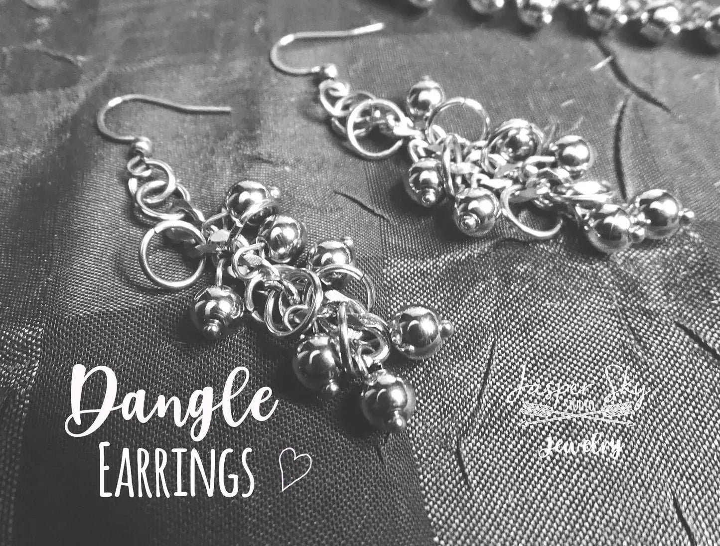 Silver dangle earrings