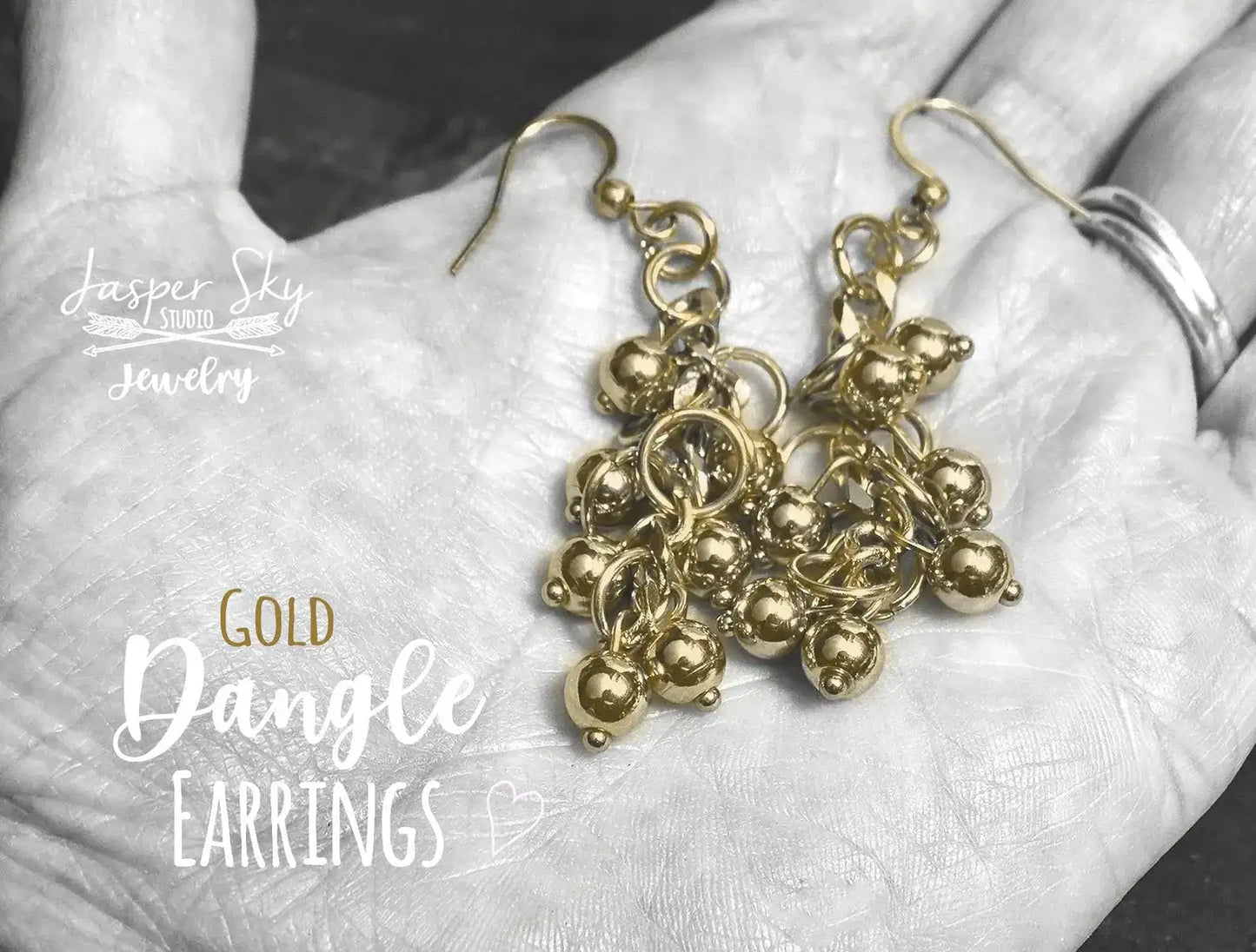 Handcrafted Gold Long Dangle Earrings, ideal for chic and elegant fashion statements.