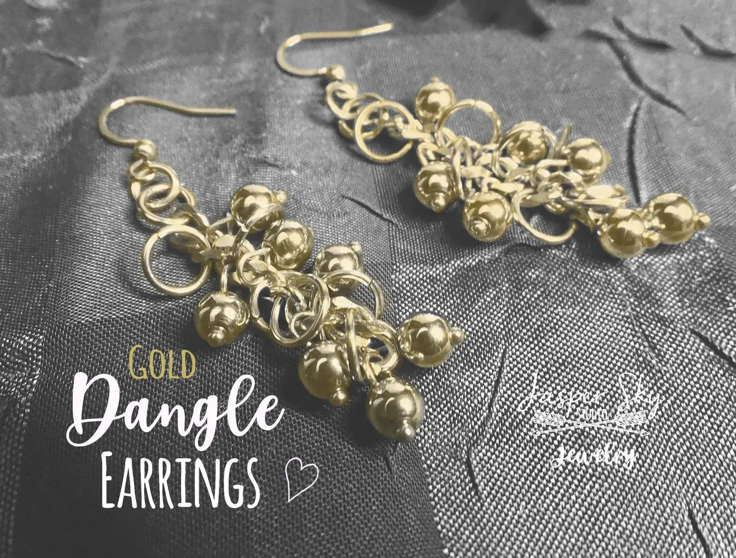 Handcrafted Gold Long Dangle Earrings, ideal for chic and elegant fashion statements.