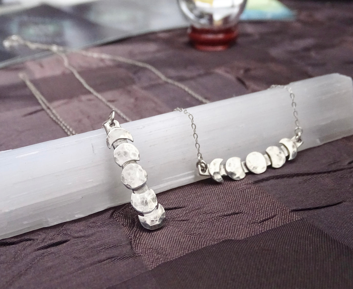 Moon phase necklace