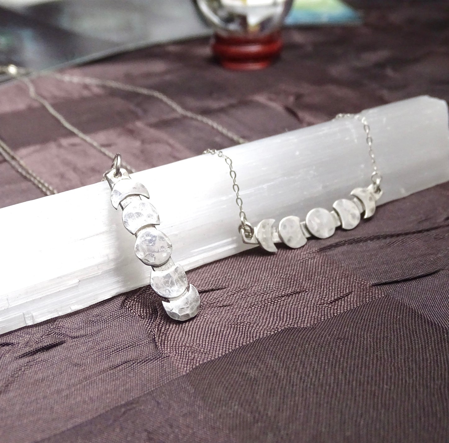 Moon phase necklace