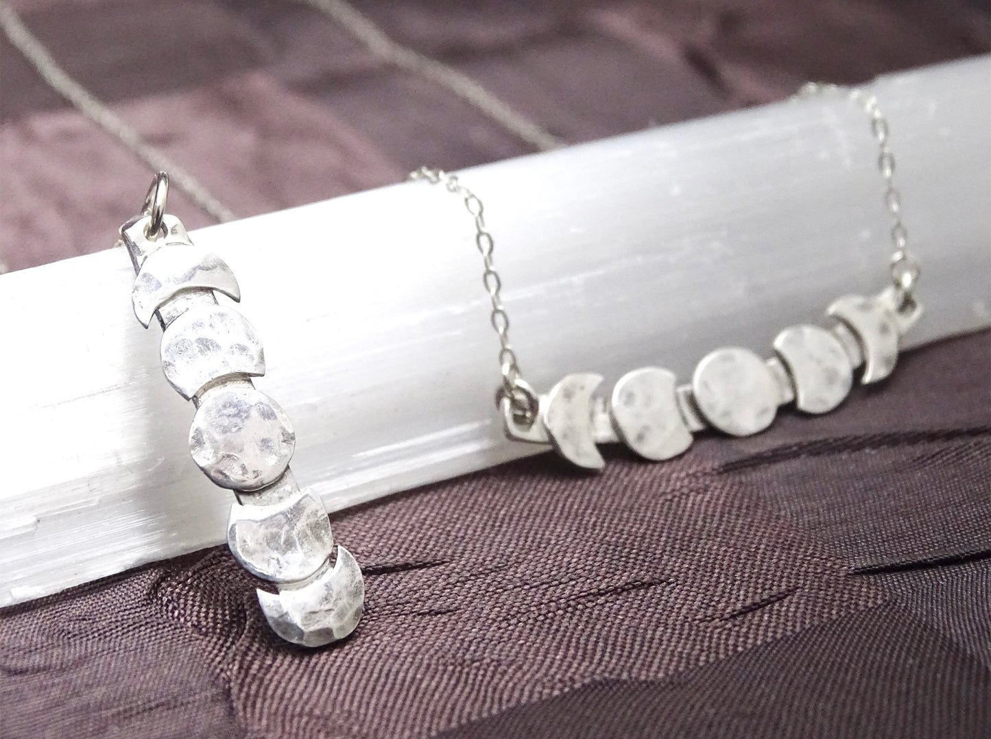 Moon phase necklace