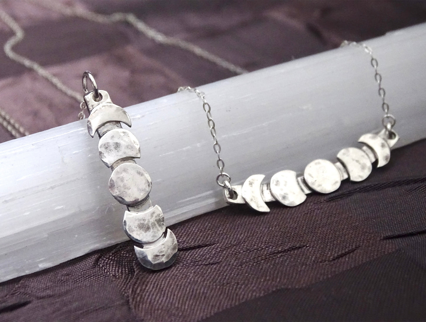 Moon phase necklace