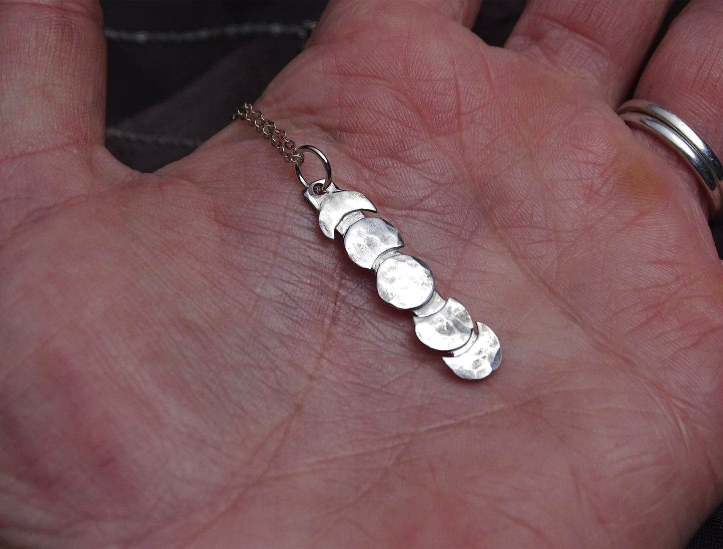 Moon phase necklace