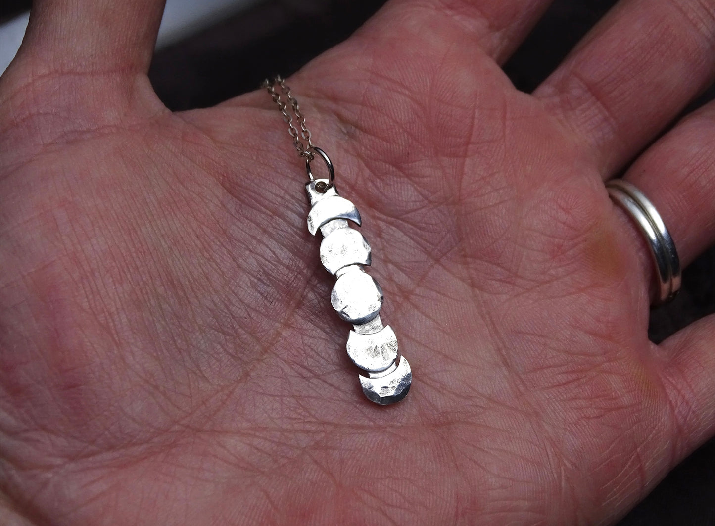 Moon phase necklace