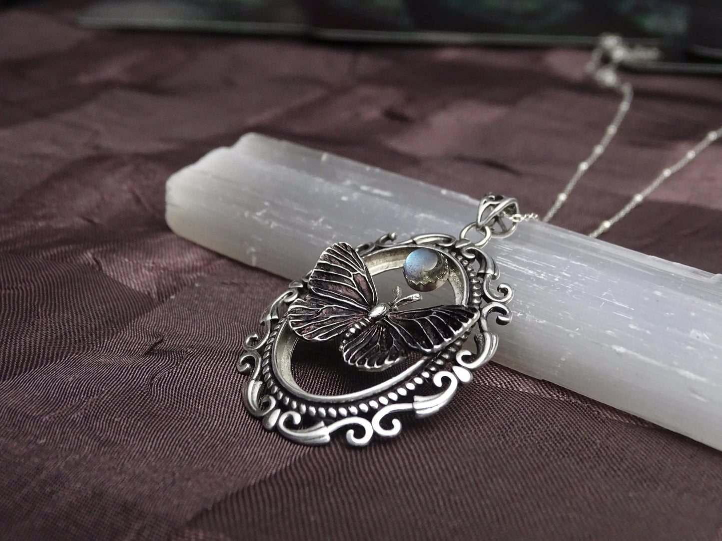 Sterling silver butterfly necklace