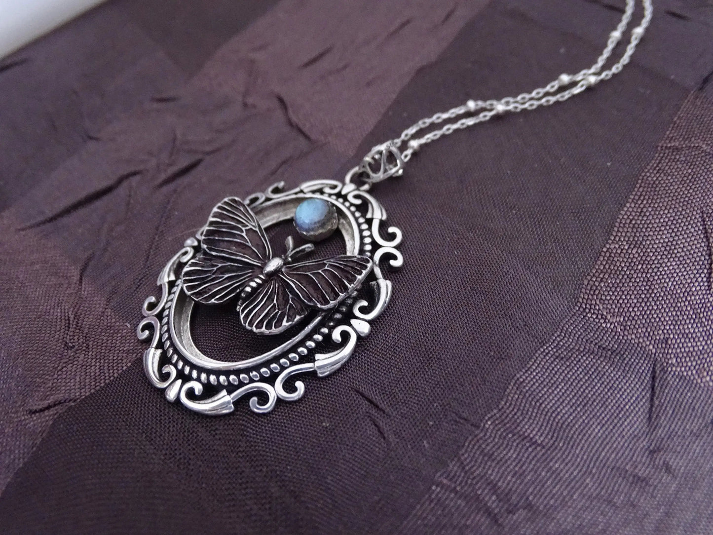 Sterling silver butterfly necklace