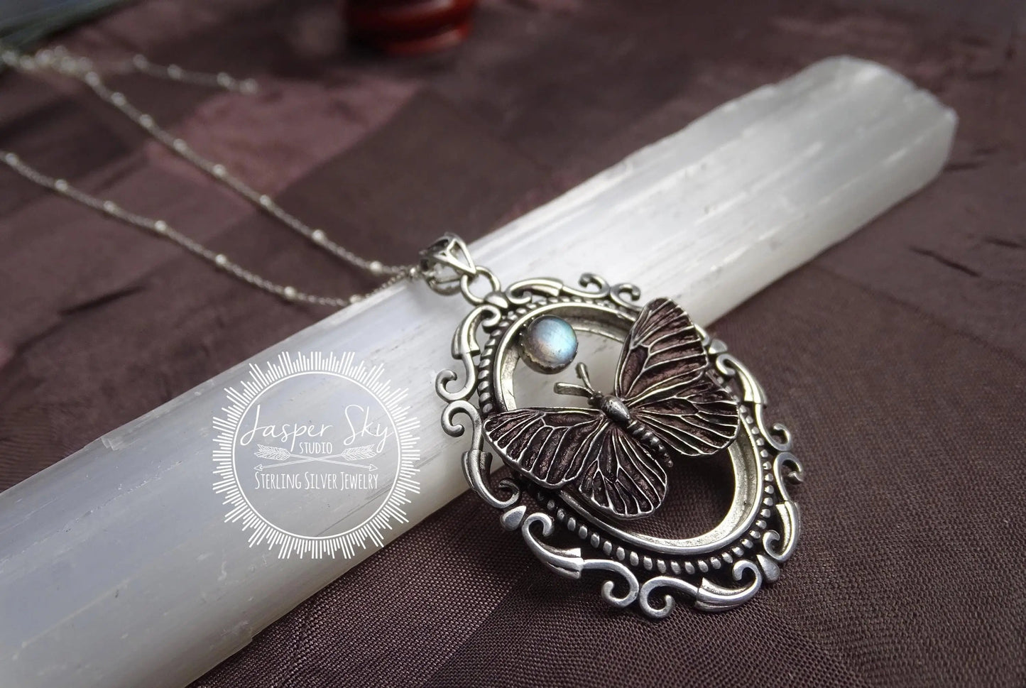 Sterling silver butterfly necklace