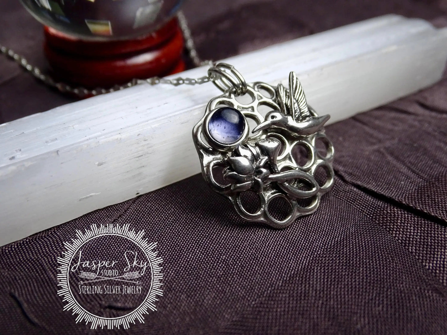 Hummingbird Pendant, Sterling Silver