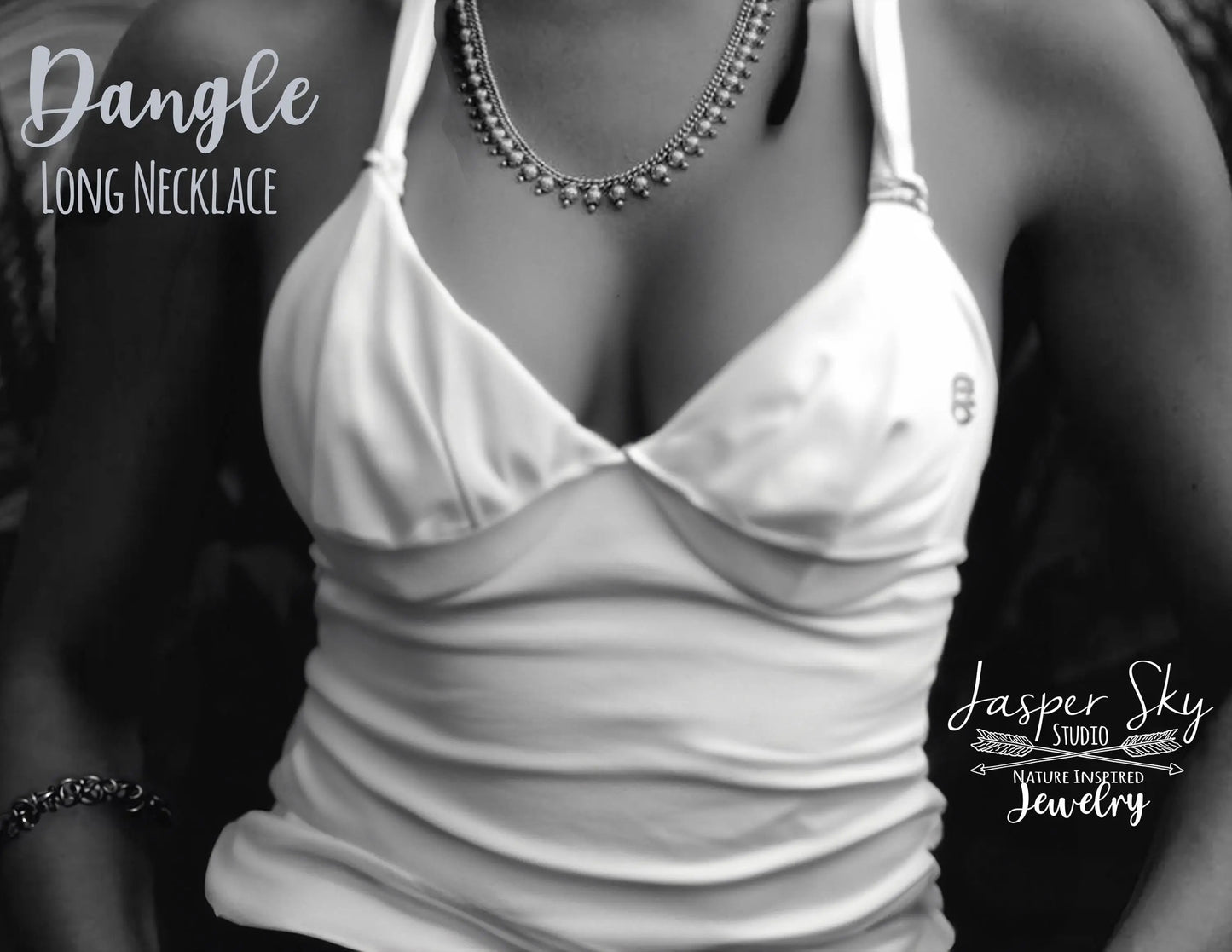 Choker Necklace for Women - Choker Layering Necklace - Silver Dangle Choker