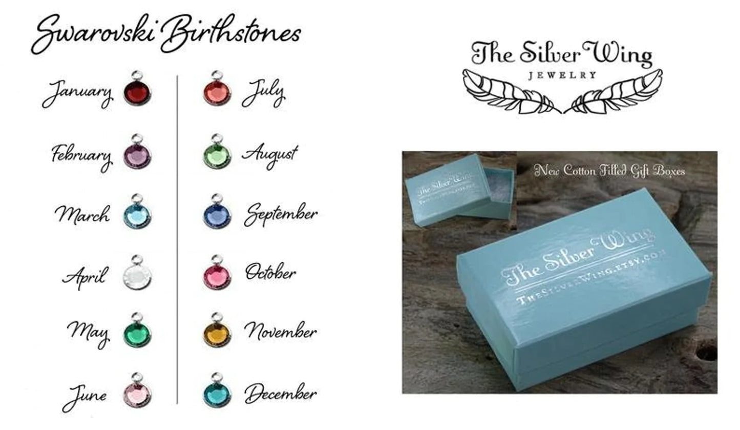 baby birthstone necklace for mom | sterling silver