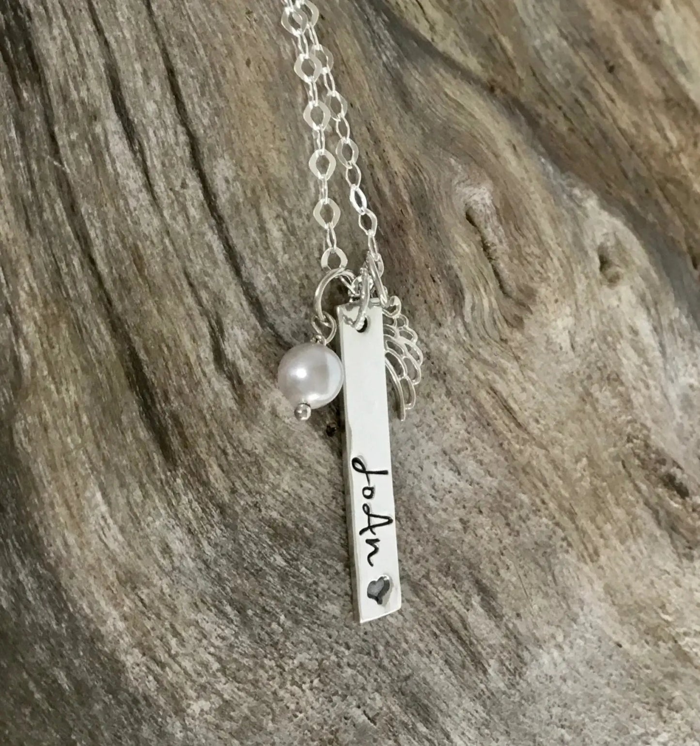 Personalized Angel Wing Necklace