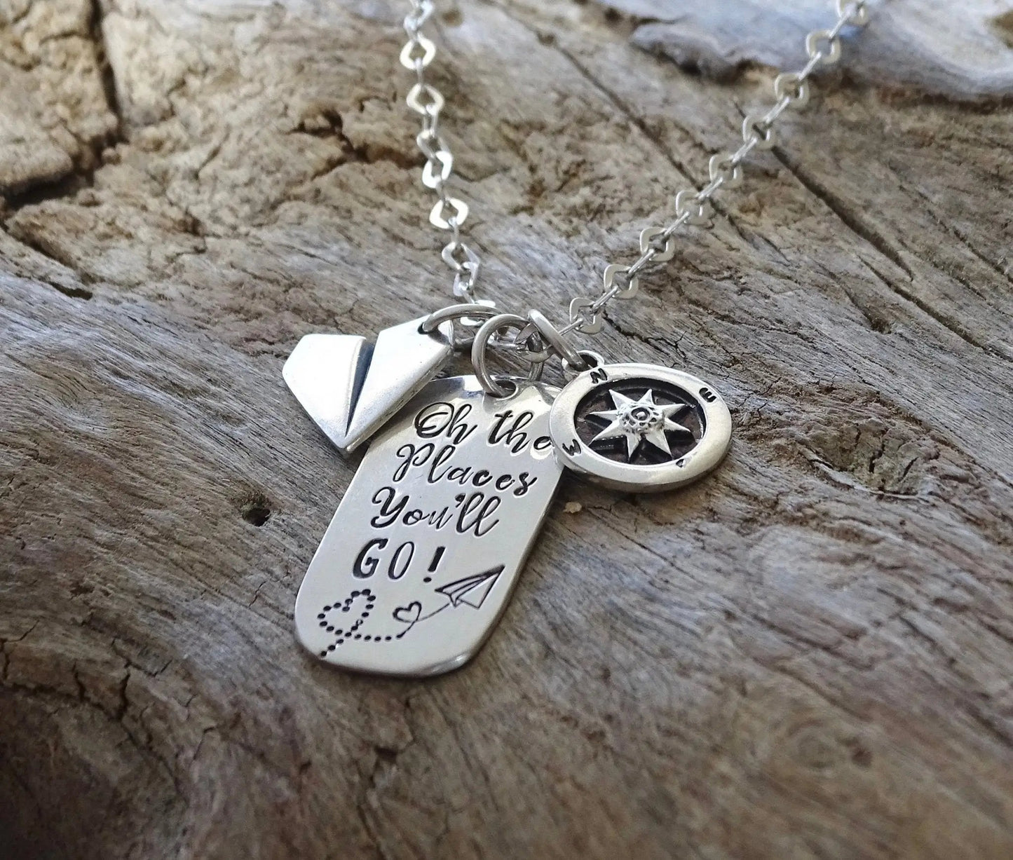 compass necklace | sterling silver