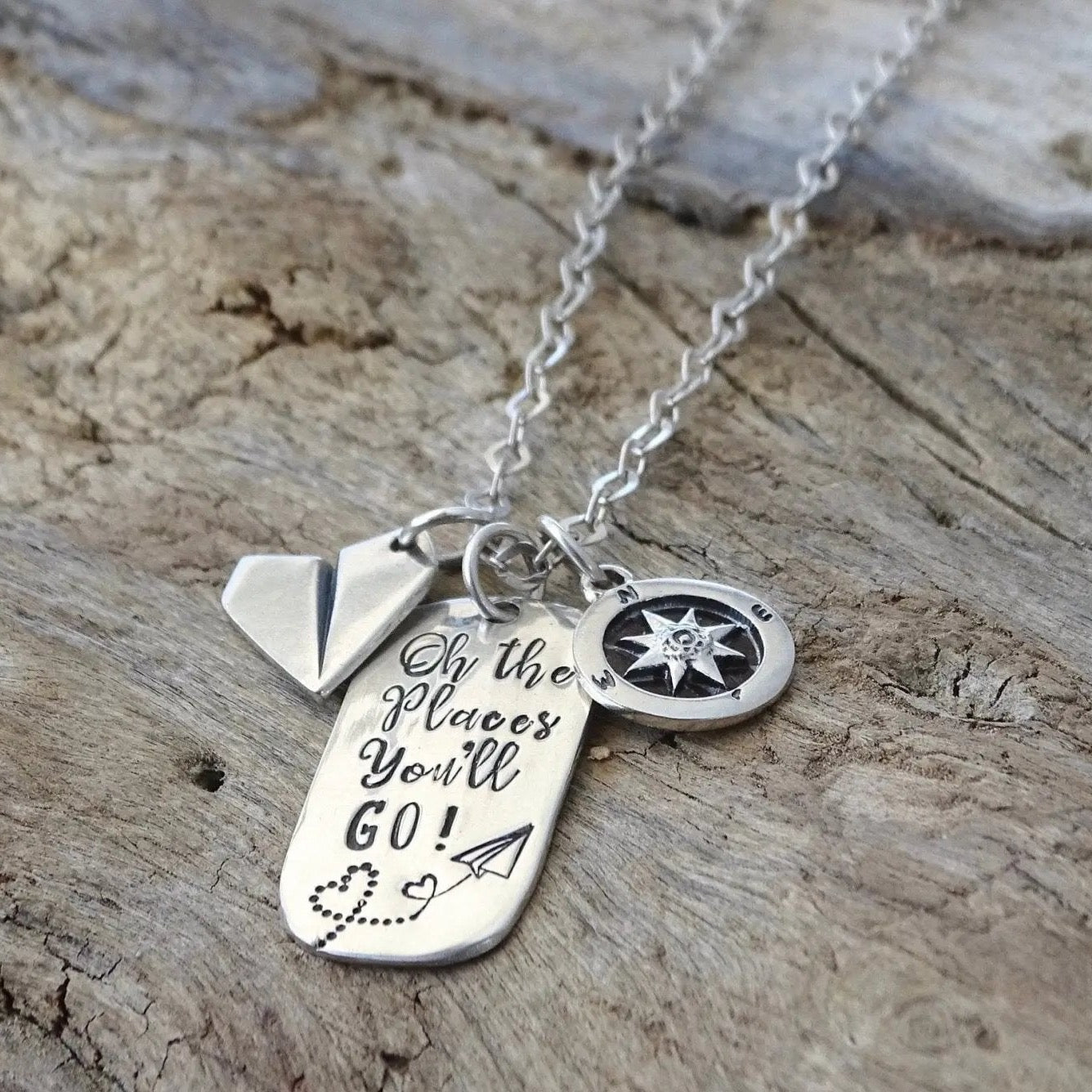 compass necklace | sterling silver