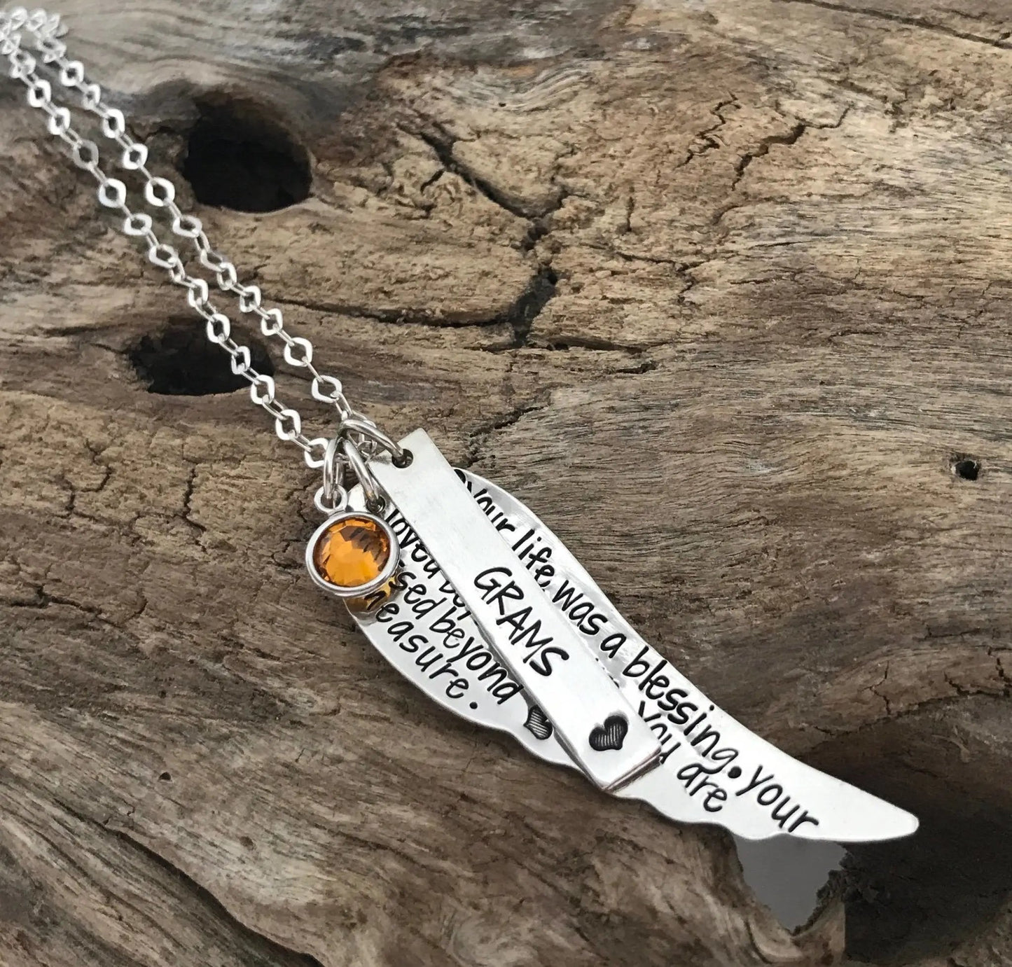 personalized keepsake necklace | sterling silver