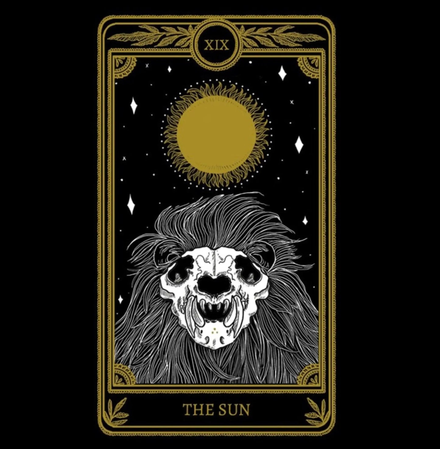 sun tarot card necklace pendant - silver tarot
