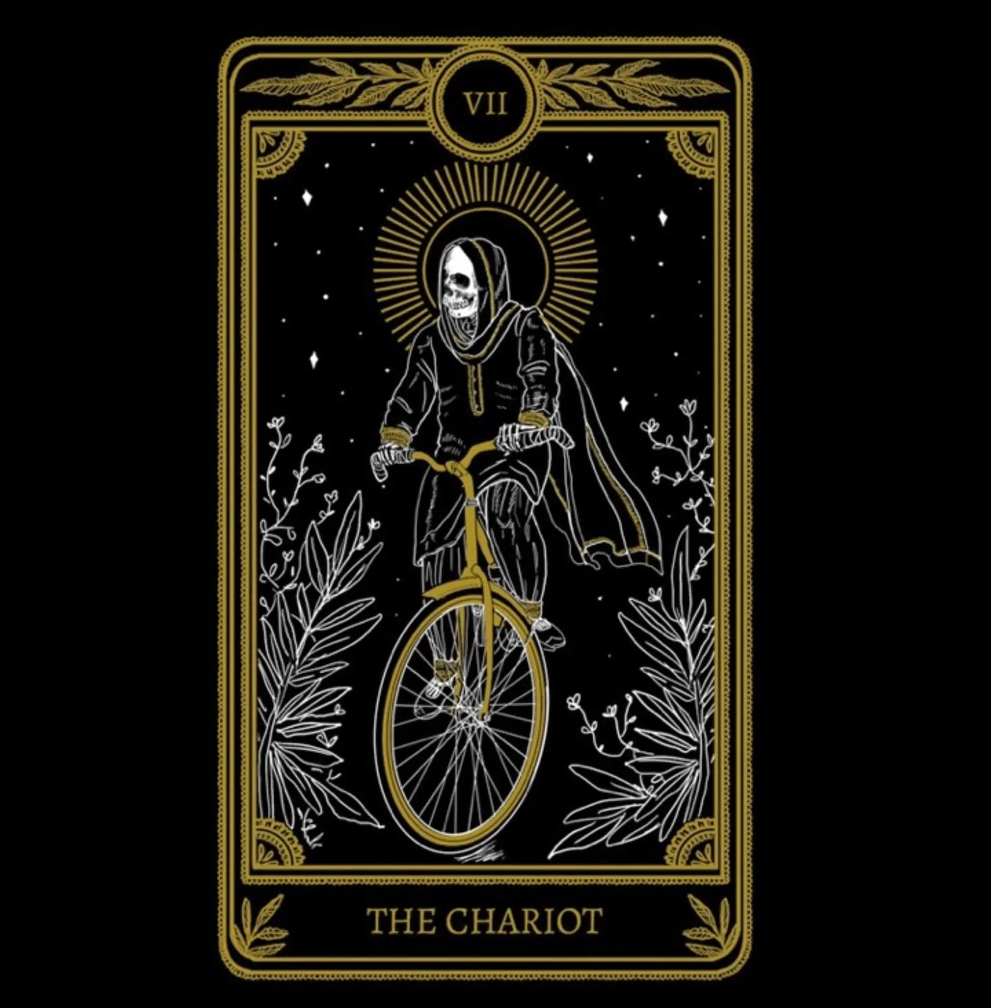 chariot tarot card necklace