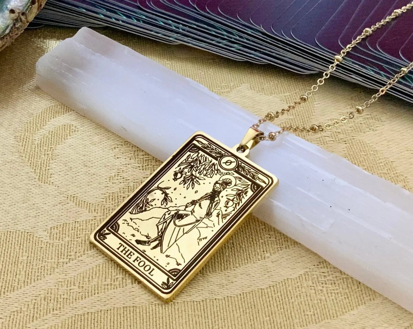 Fool Tarot Card Necklace