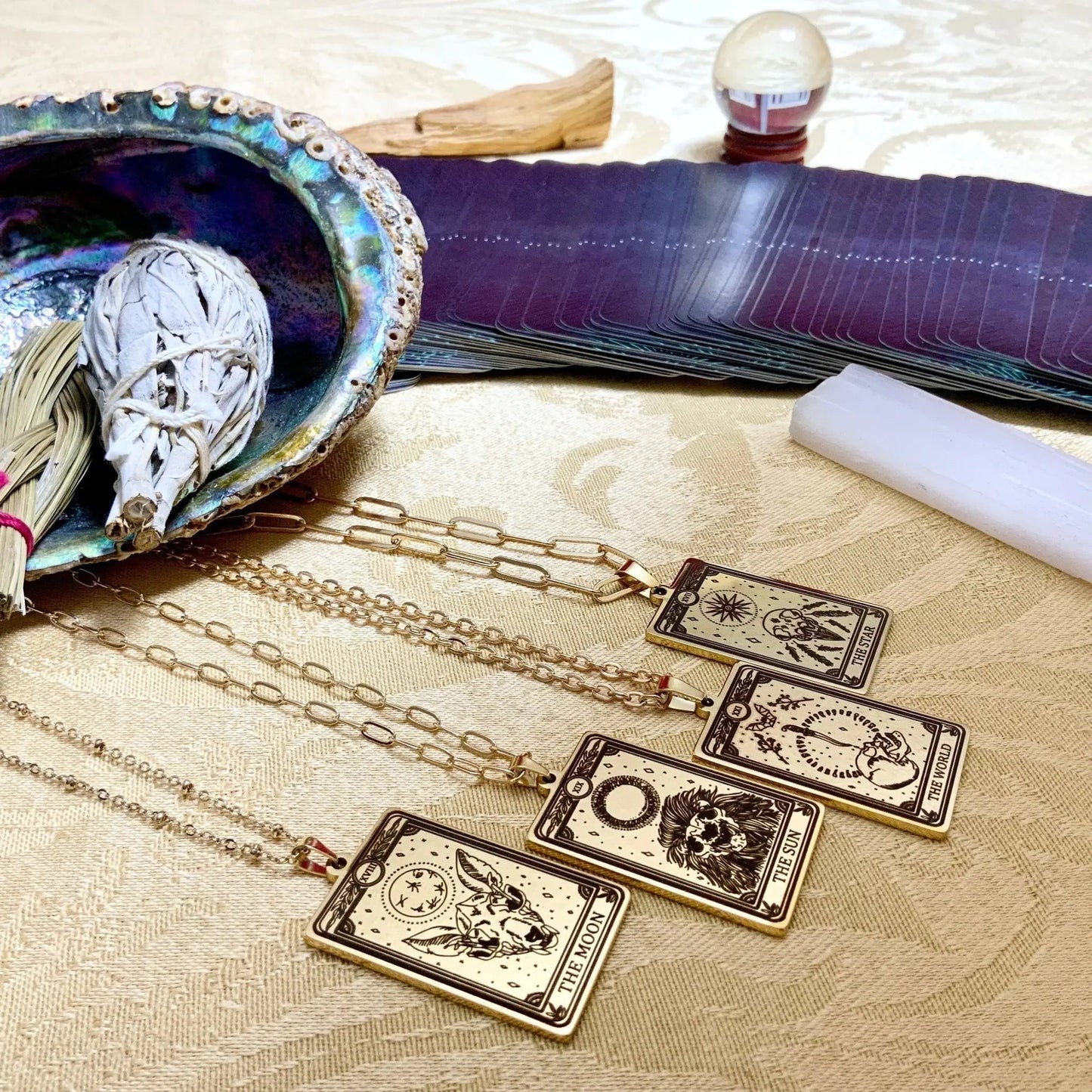 Hanged Man Tarot Card Necklace