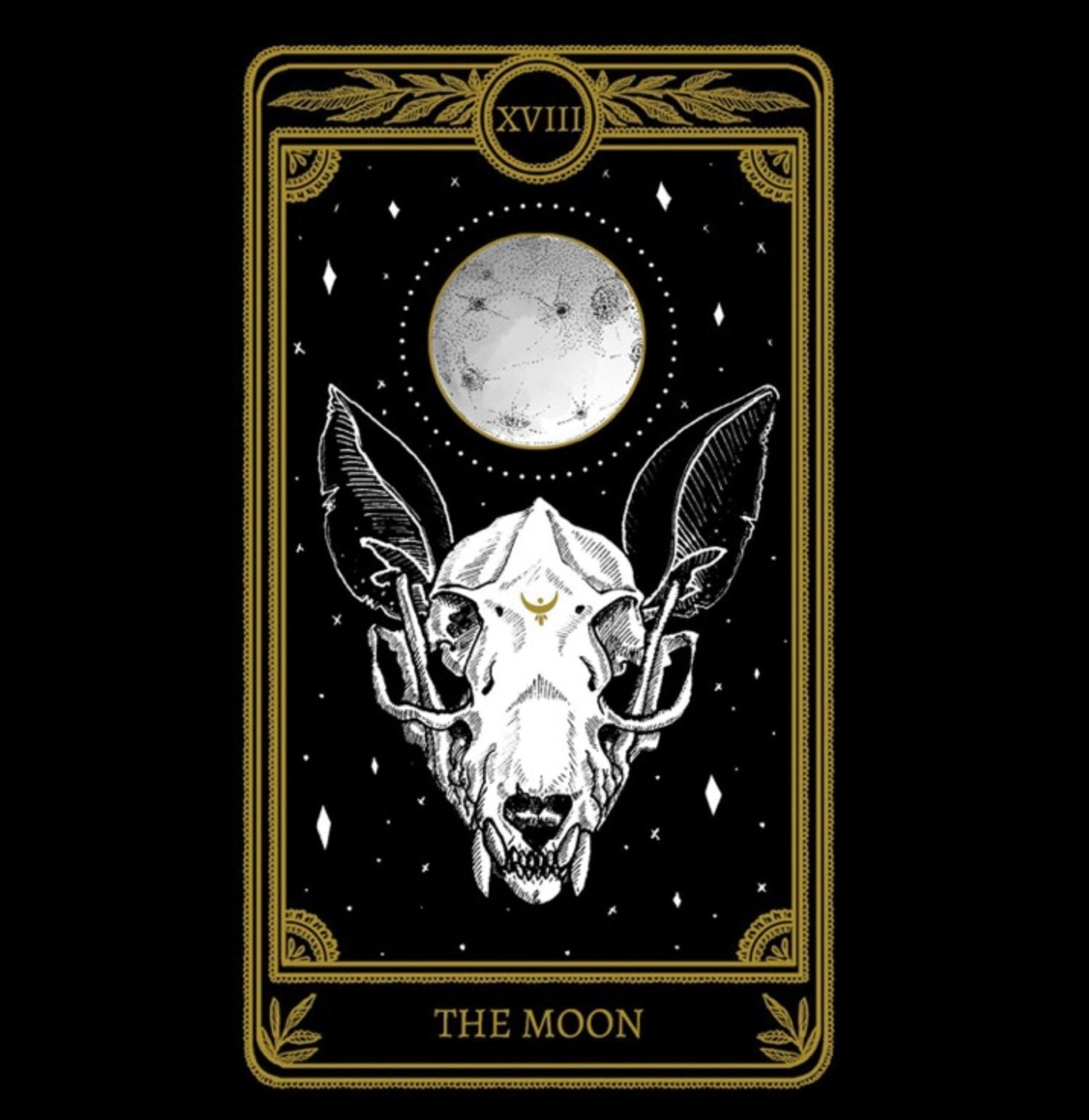 moon tarot card necklace