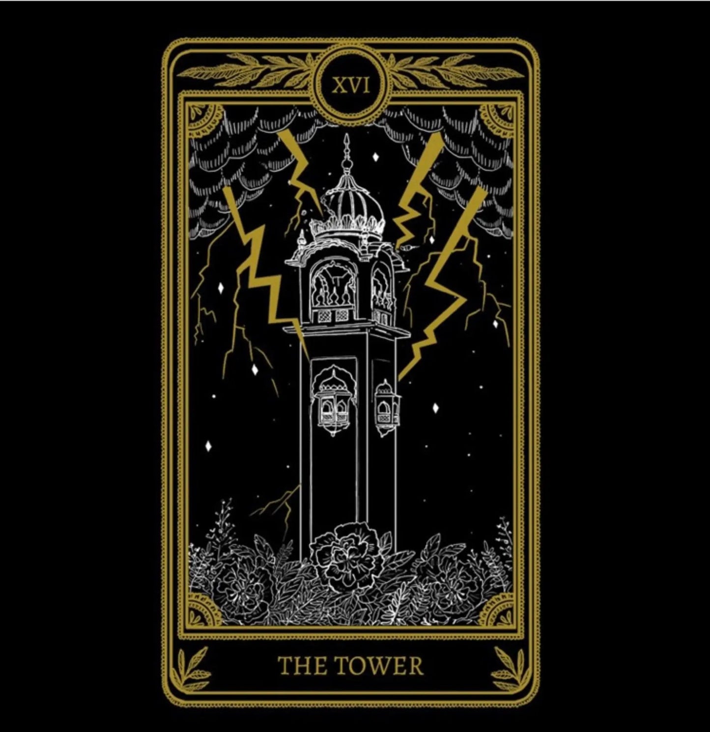 Tower Tarot Card Necklace