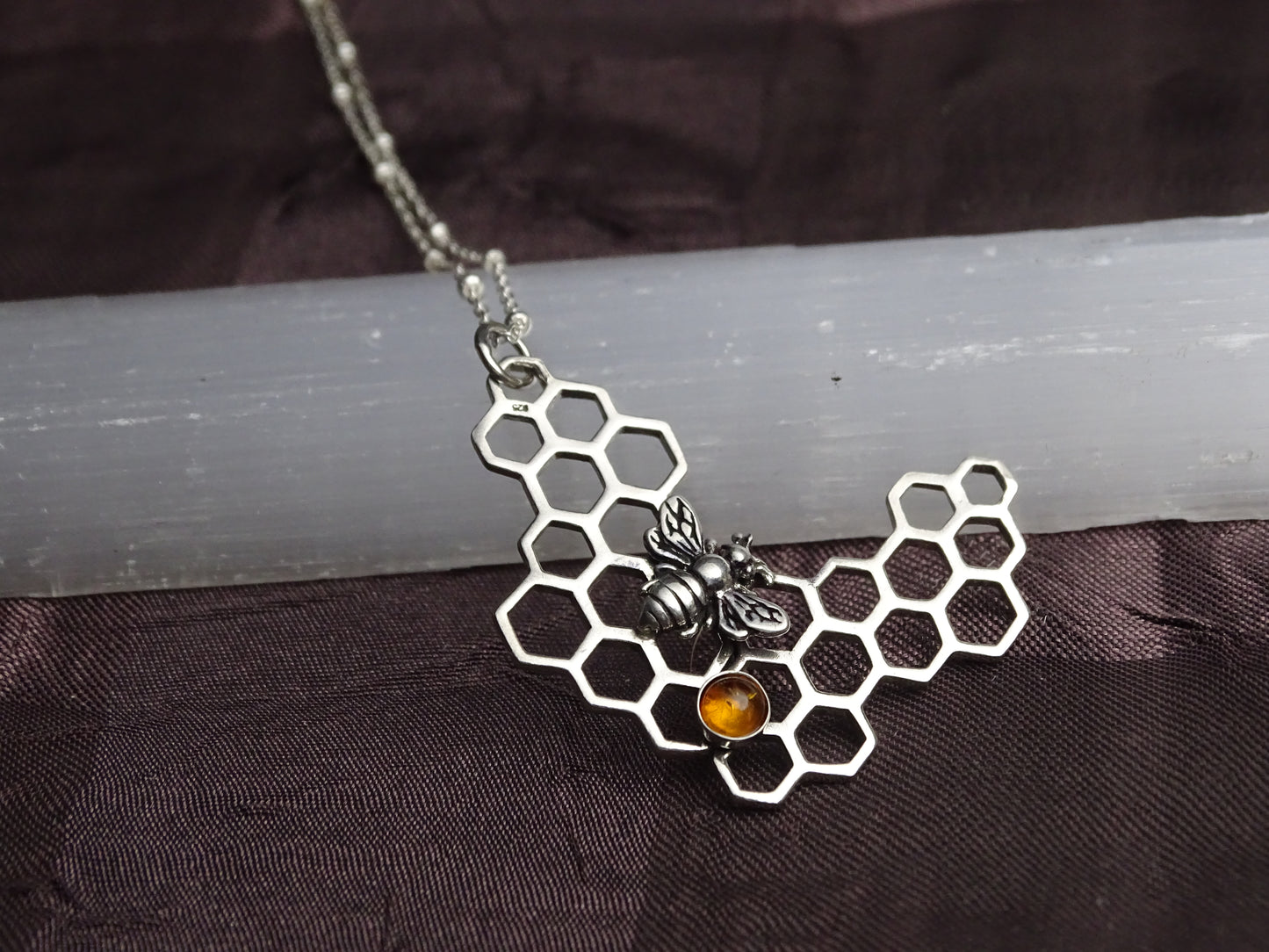 Sterling silver Honey Bee Necklace 