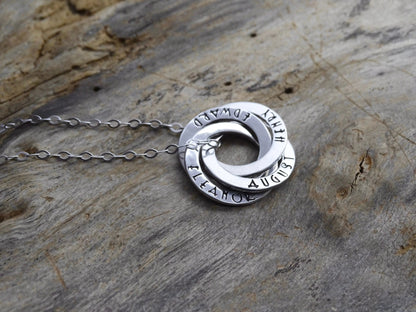 Russian Necklace with Names | Sterling Silver | The Silver Wing