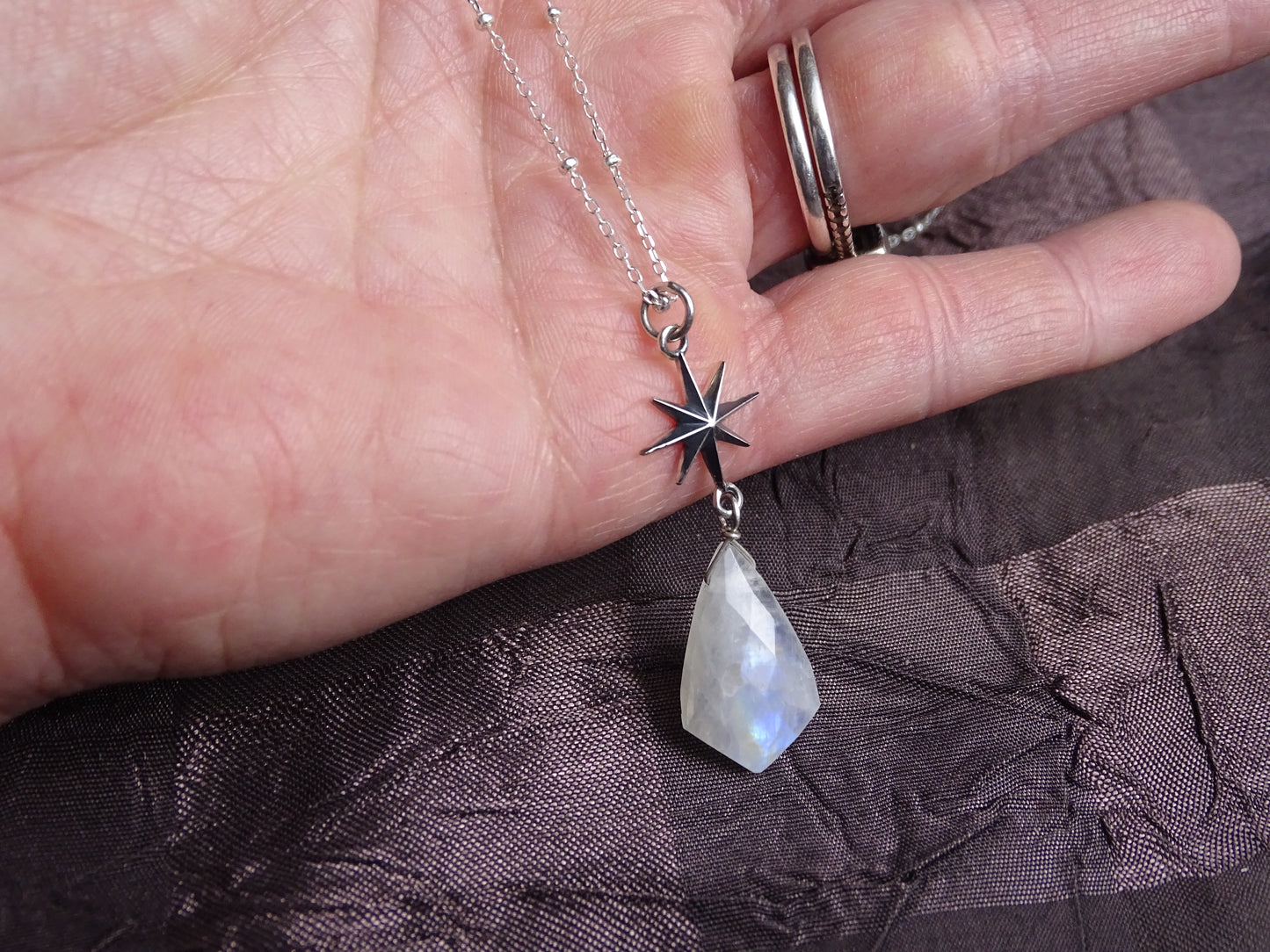 Moonstone North Star necklace