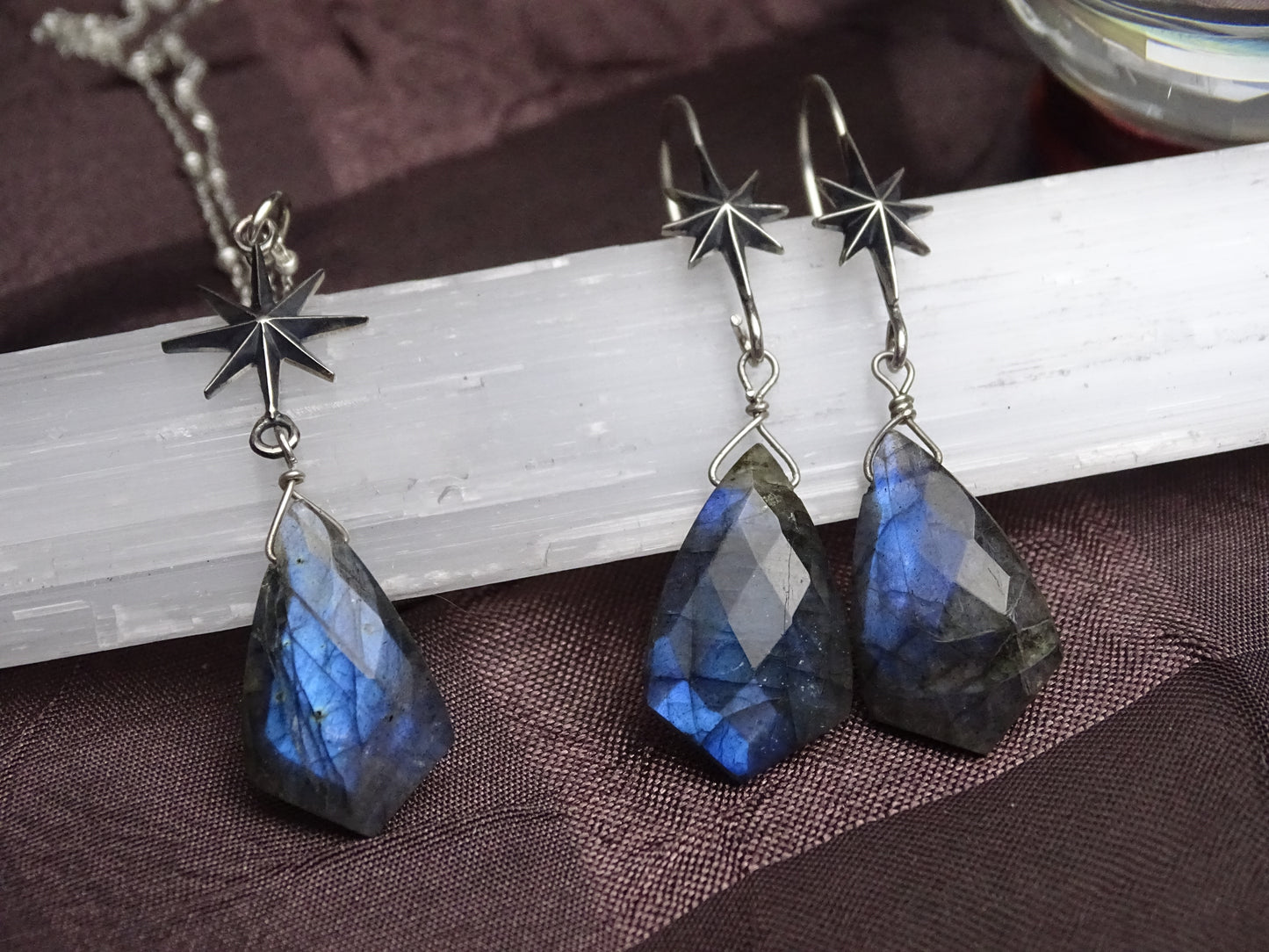 Labradorite Necklace and Earring set