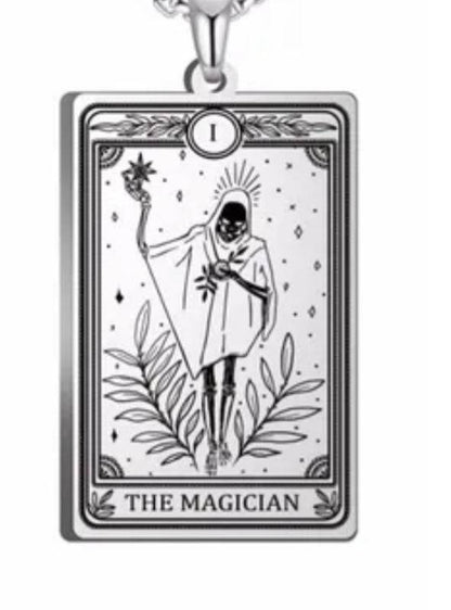 Magician Tarot Card Necklace - Silver  | The Silver Wing