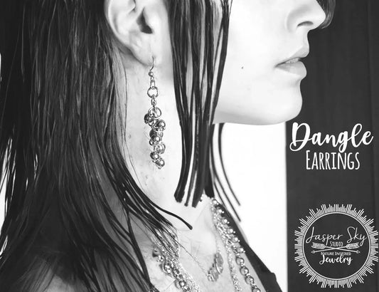 Dangle Earrings: Handcrafted Silver Dangle Casual or Chic Style, Perfect Jewelry Gift