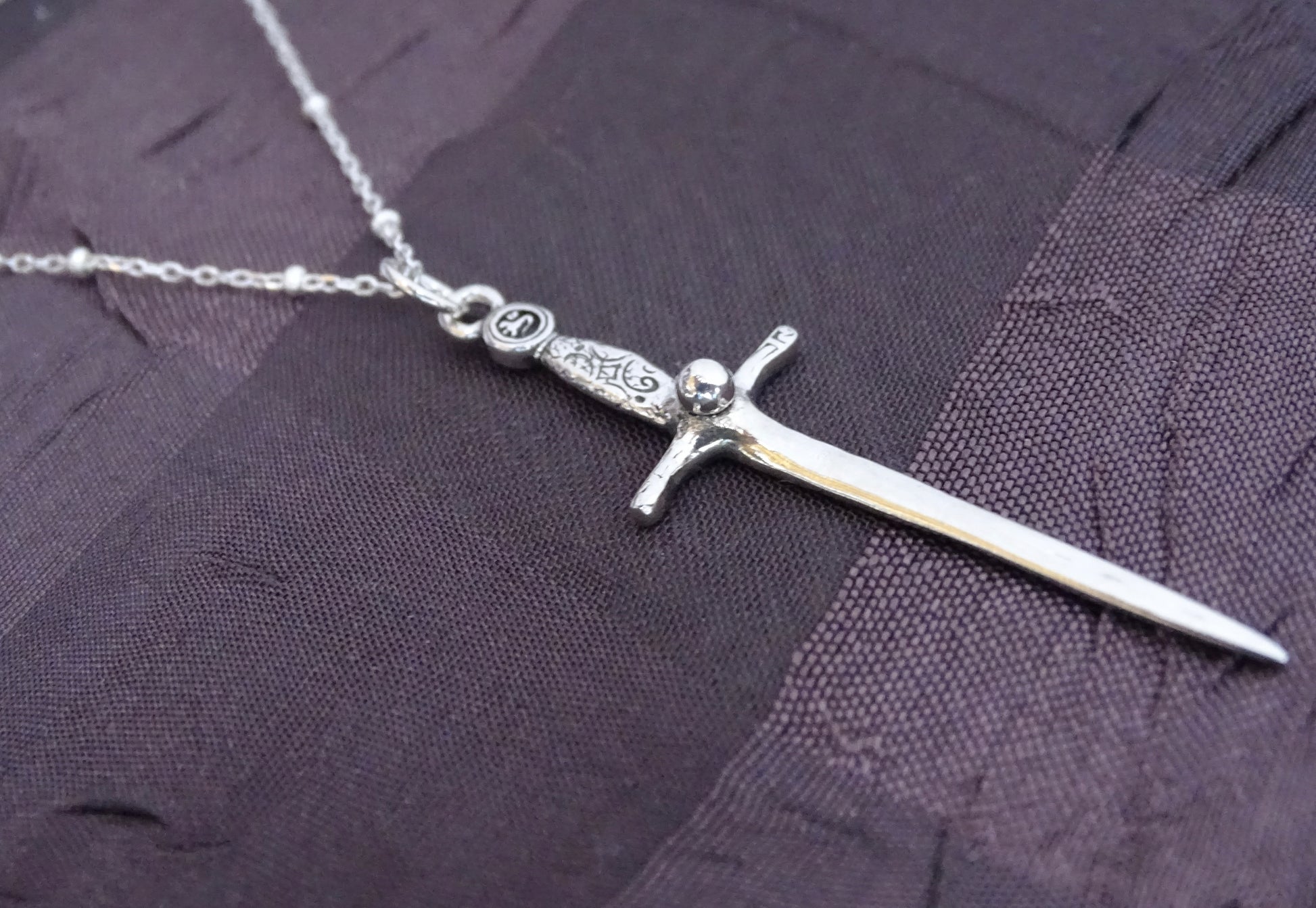 Sterling silver Sword necklace