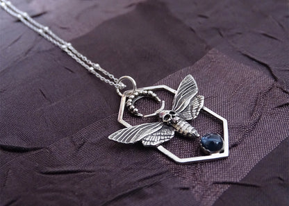 Sterling silver Moth necklace