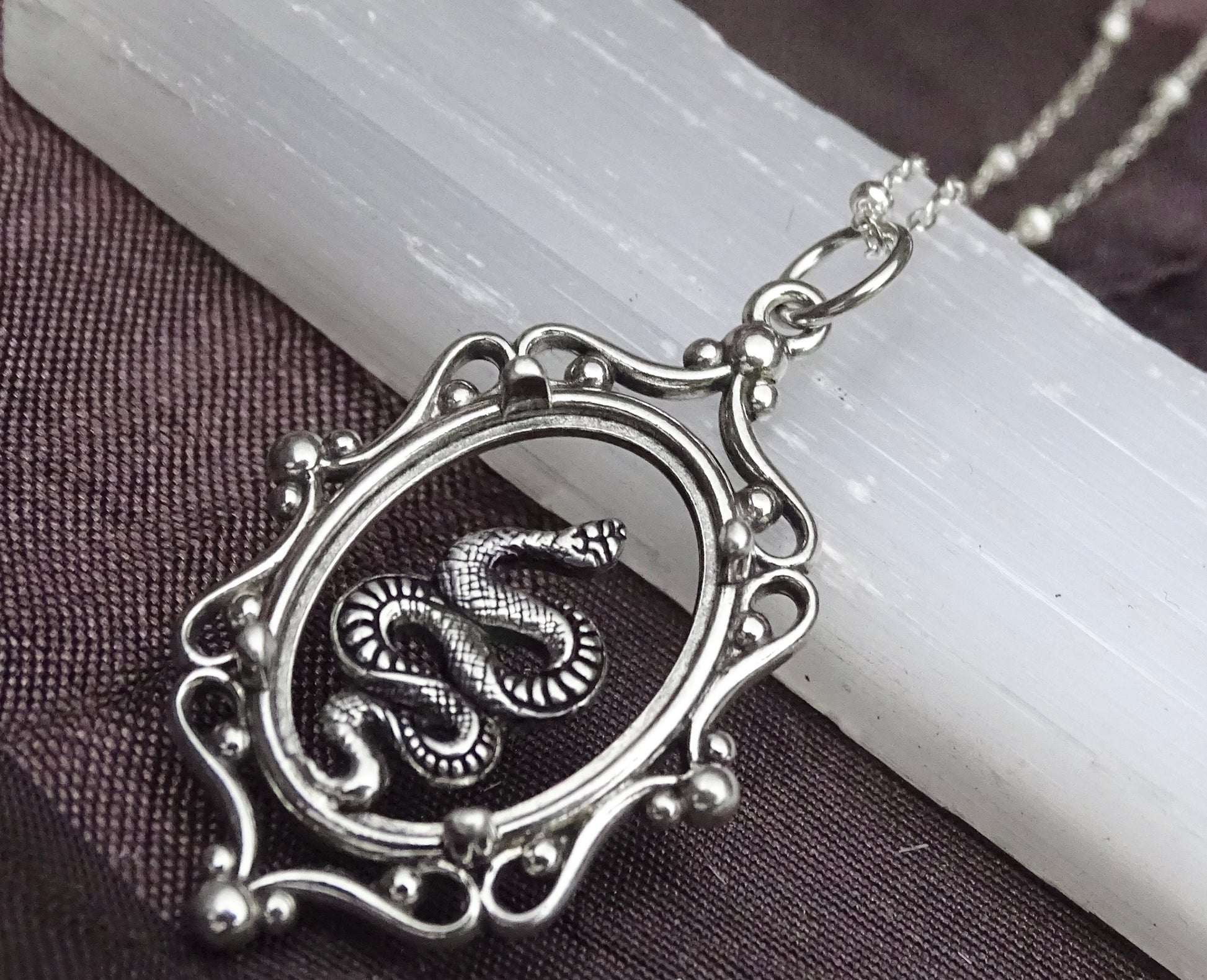 Sterling Silver Snake necklace