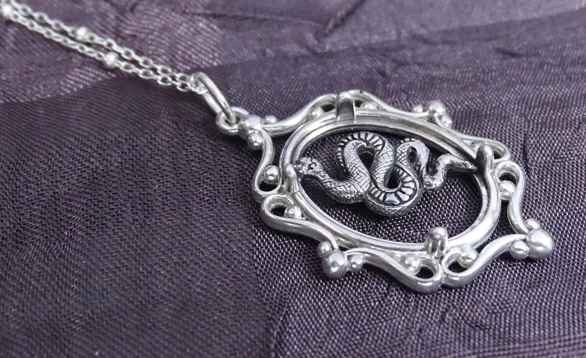Sterling Silver Snake necklace