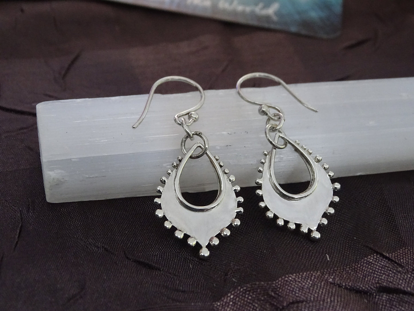 Sterling silver dangle earrings