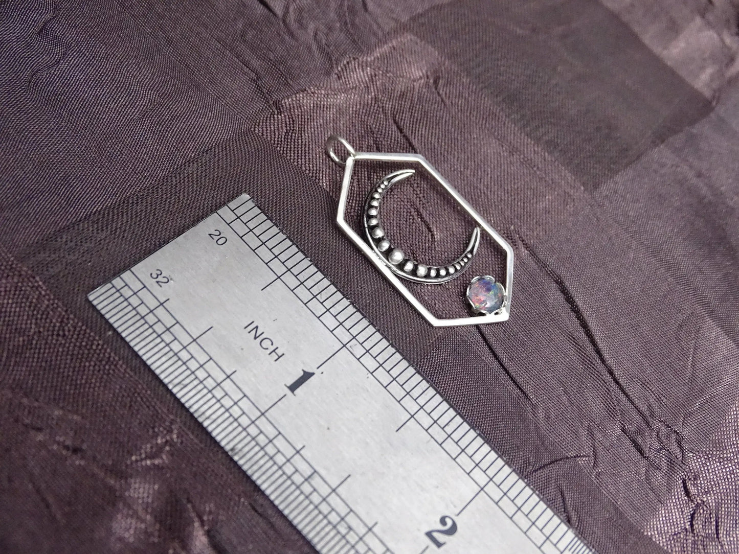 Sterling silver moon necklace