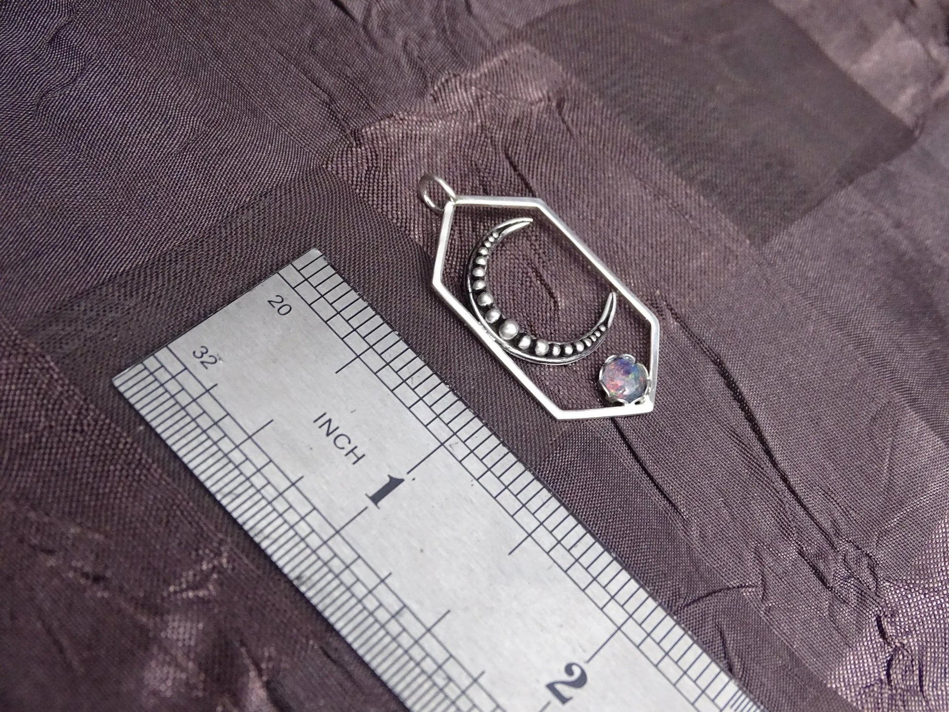 Sterling silver moon necklace