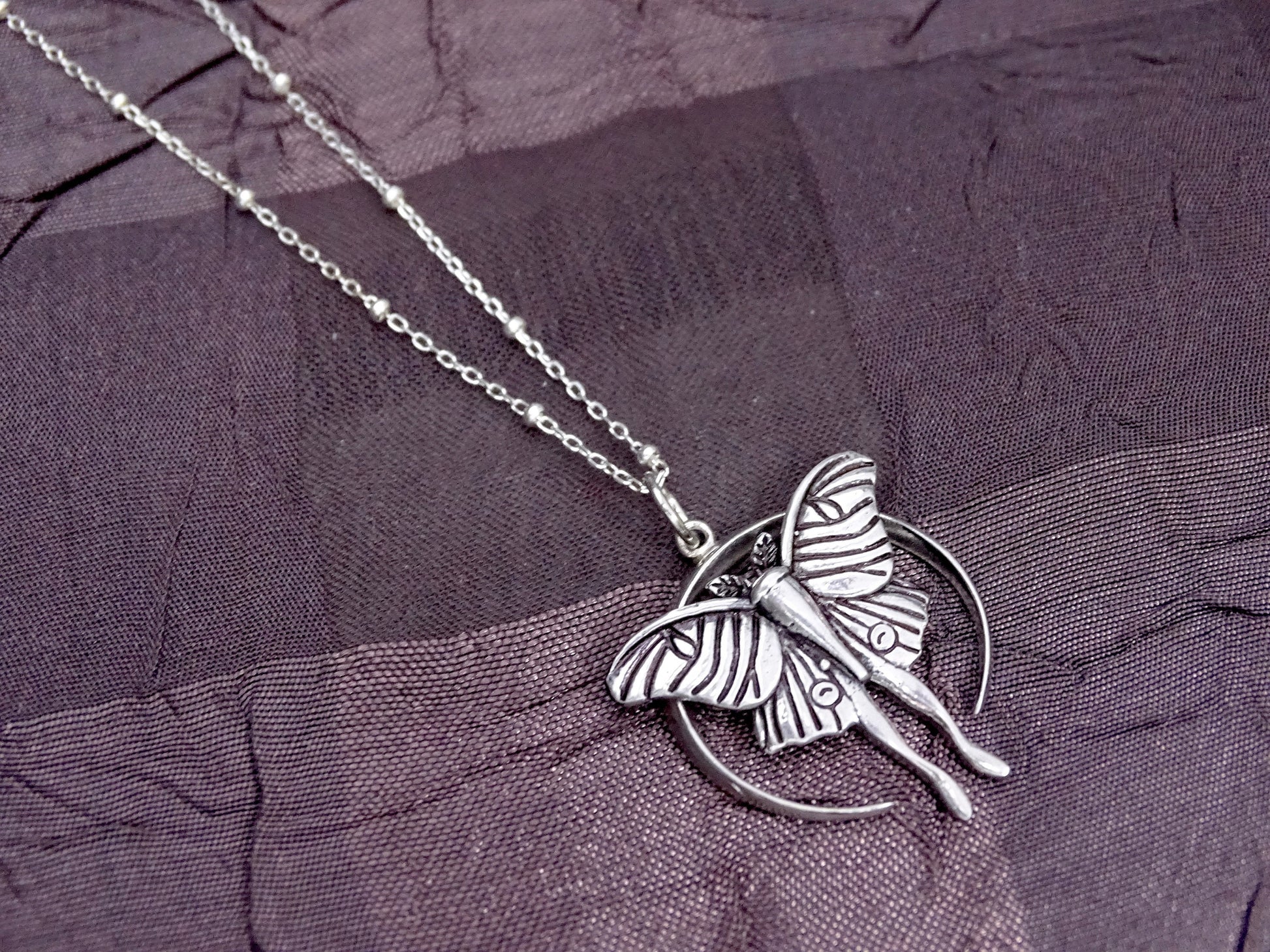 Luna Moth Necklace