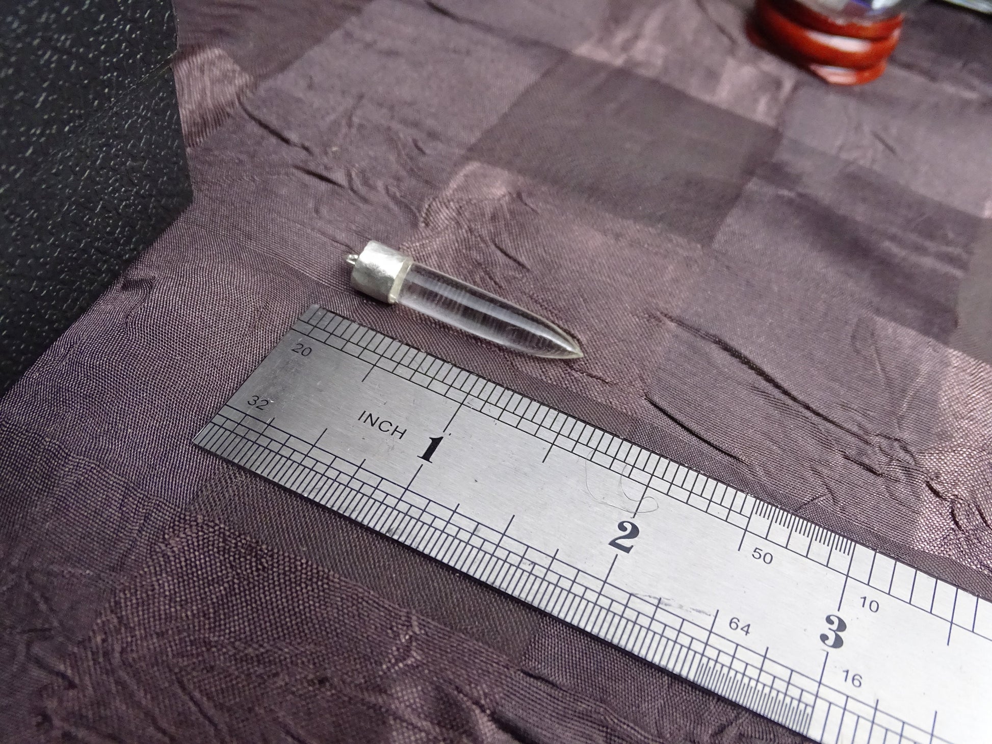 Quartz Bullet Pendant Necklace