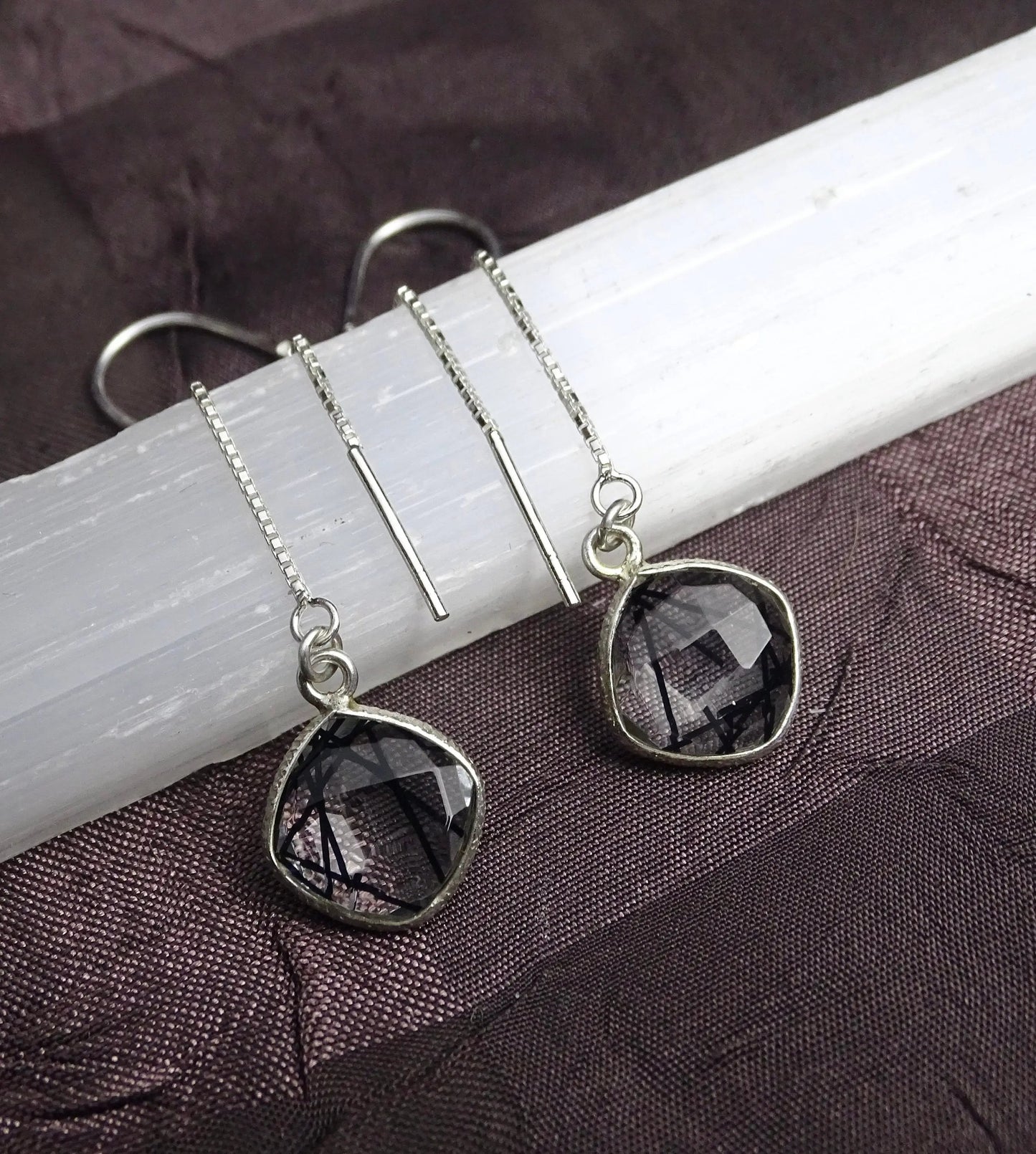 Obsidian Pendant & Earrings Set