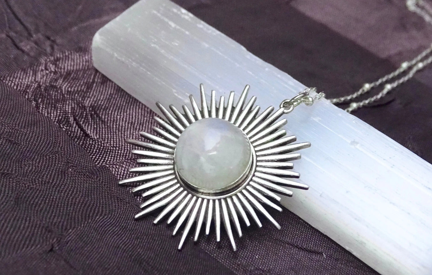 Sterling silver sun necklace
