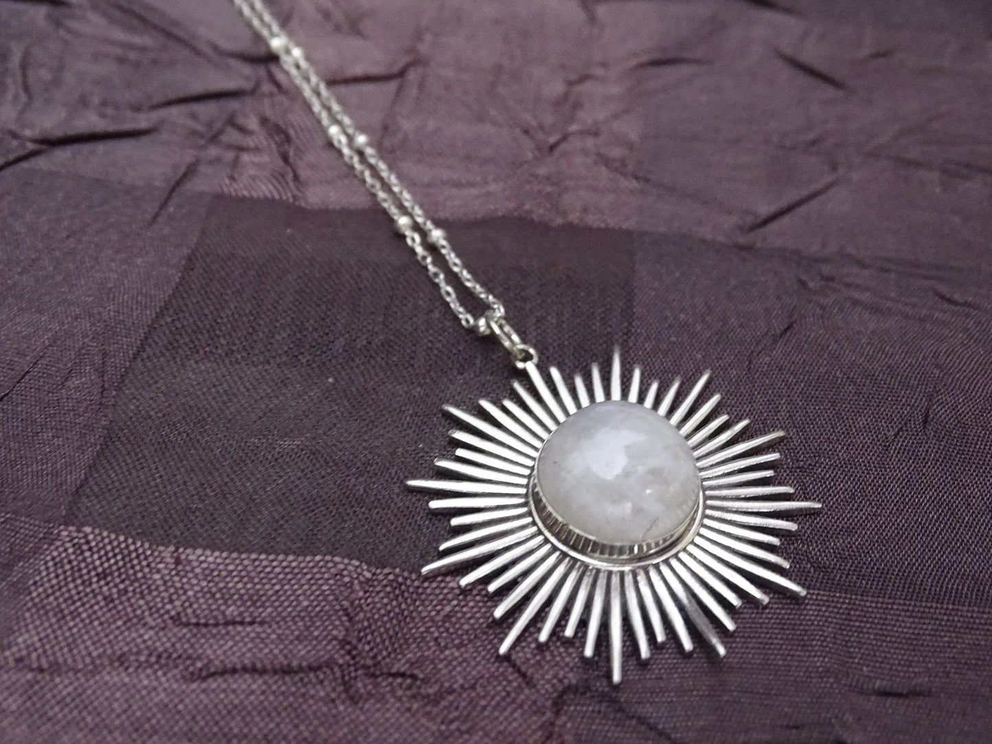 Sterling silver sun burst pendant