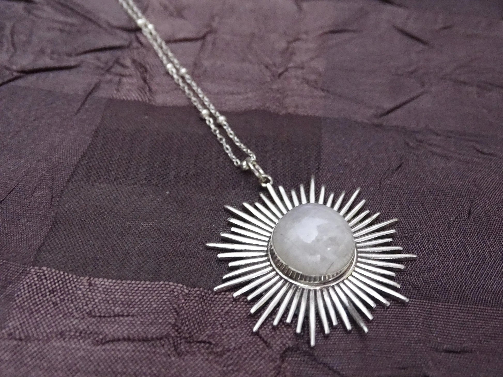 Sterling silver sun burst pendant