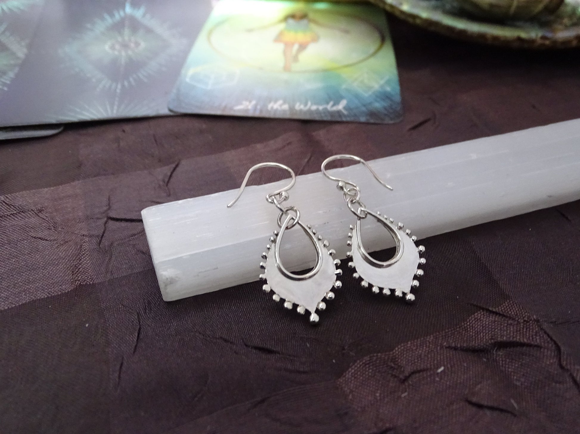 Sterling silver dangle earrings