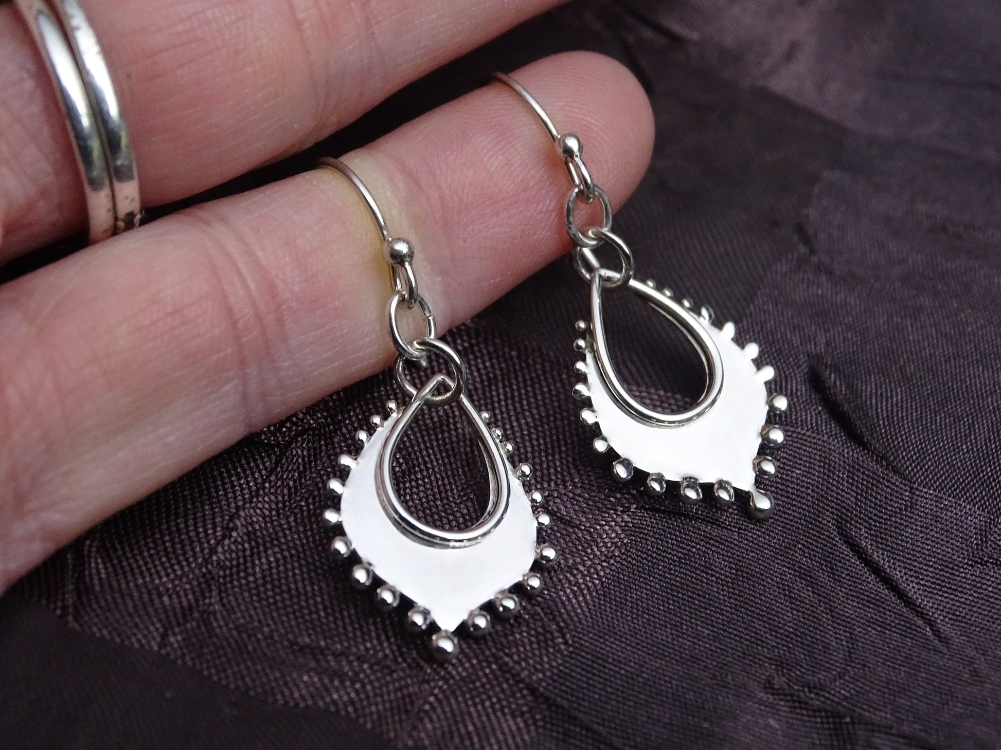 Sterling silver dangle earrings