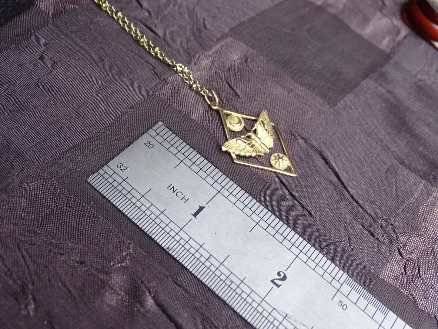 Enchanting Moon and Sun Butterfly Pendant Necklace in Gold Bronze - Perfect Gift for Nature Lovers - Celestial Jewelry  - Christmas Gift