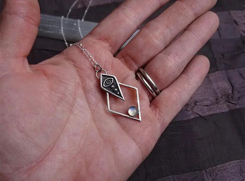 Sterling Silver evil Eye Pendant