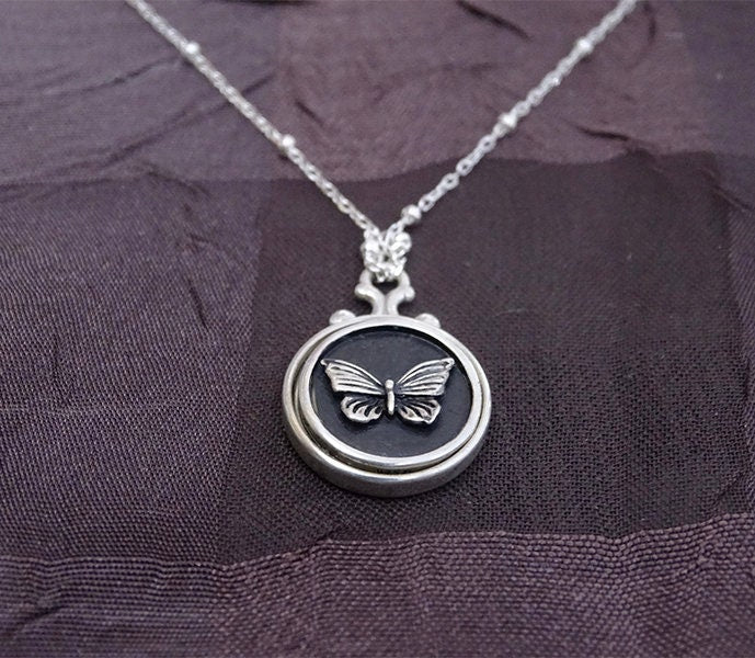 Sterling silver Butterfly pendant