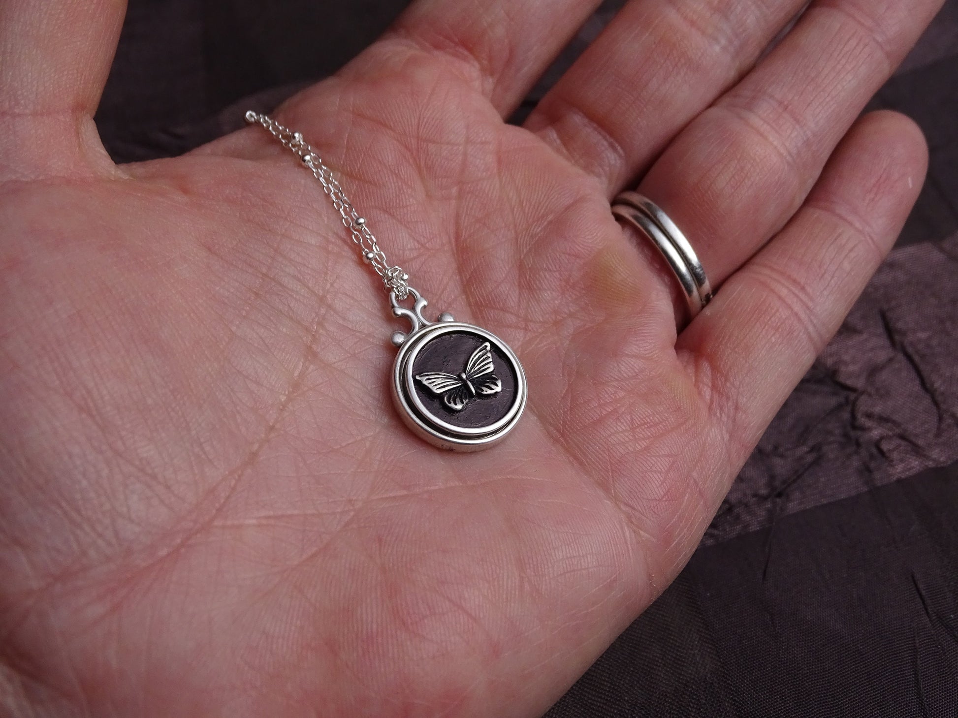 Sterling silver Butterfly pendant